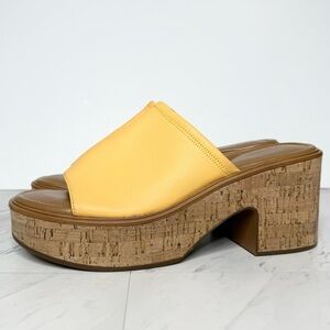 Naturalizer Cassie Cork Platform Heel Slide Sandal 11M